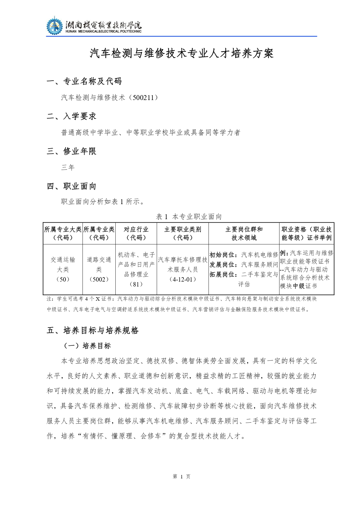 569vip威尼斯游戏2022级汽车检测与维修技术专业人才培养方案V10.0_page-0003.jpg